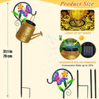 Butterfly Solar Watering Can Lights, Outdoor Waterproof Garden Lanterns with Shepherd Hook, Solar Garden Decor for Yard Outdoor Landscape Pathway, Gift for Women Mom Grandma,Christmas Gifts, 2 Pack
