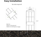 4 Pack 31'' Plant Trellis for Climbing Plants Indoor & Outdoor, Metal Trellis for Potted Plants, Plant Support for Houseplant, Vines, Pothos, Rose, Ivy, and Flowers, Black