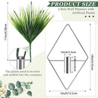 4 Pieces Silver Wall Decor Hanging Planters with Artificial Plants Metal Vase Indoor Aquatic Plant Holder Modern Geometric Wall Art for Home Bathroom Bedroom Living Room Office
