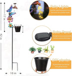 Afirst Solar Outdoor Lights Decorative - Solar Decorative Butterfly Lights Faucet Shaped Twinkling Light Garden Stake Decorations for Pathway Lawn Patio Courtyard Backyard