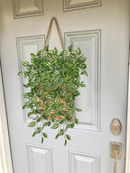 Artificial Hanging Plants Wandering Jew Faux Greenery, 5 Pack, 22 Inch