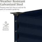 Best Choice Products 48x24x30in Galvanized Raised Garden Bed, Metal Elevated Planter Box, Vegetable Garden for Backyard, Patio, Balcony - Navy Blue