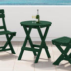 Costaelm Paradise HDPE Outdoor 24.5 Inch Round Portable Folding Patio Dining - Image 2