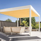 Eden's Decor Straight Flat-Edged Sun Shade Sail Rectangular 10' x 18' Wheat UV-Blocking Outdoor Canopy Fabric Cloth Awning for Pergola Patio Garden Backyard Custom Size