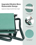 Garden Kneeler and Seat Heavy Duty, Upgraded Widened and Thickened Gardening Stools for Seniors, Foldable Gardening Bench Ergonomic Design, Effective Relief of Knee and Back Pain, Gift for Gardeners