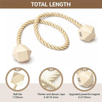 Hion Magnetic Curtain Tiebacks Beige 6 Pack, Curtain Tiebacks Buckles Holdbacks Holders Hooks Clip for Home Bedroom Office Decorative Thick or Thin Curtain