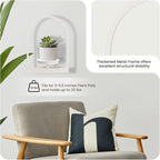Wall Planters for Indoor Plants Window Plant Shelves Set of 2, White Wall Plant Holder - Premium Metal Hanging Plant Holder for Indoor Outdoor Decor