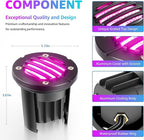 SUNVIE RGBW Well Lights Landscape LED In Ground Color Changing Low Voltage Well Lights 12-24V Waterproof Outdoor Landscape Lighting Grated Top In Ground Light for Pathway Garden Yard ETL, 8 Pack