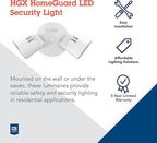 Lithonia Lighting HomeGuard 2-Light LED Outdoor Flood Lights, Wall or Ceiling Mount Outdoor Lights, 4000K Cool White, Round Heads, White (HGX LED 2RH 40K 120 WH M2)
