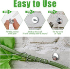 WILLBOND Plant Anchor Kit, 80 Pcs Vine Anchors 5 Pack Silicone Adhesive Sealant Garden Tie Tape Metal Wire Wire Cutters for Spring Trellis Vine and Stucco Brick Wall Climbing Plants Supplies(Silver)