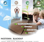 NICETOWN Outdoor Divider Curtain Waterproof for Patio Grommet Top & Bottom, Fixed Wind-Break Keep Warm Weighted Outdoor Panel Blackout Thermal Insulated Slider for Wedding, Tan, 1 Panel, W100 x L84