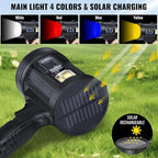 Rechargeable Spotlight,99,000 LM Super Bright Handheld Spot Light LED Flashlight High Lumens,Powered Spotlight Large Searchlight Outdoor with Solar Panels & COB Light for Boat Camping Hunting