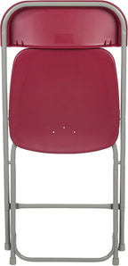 Flash Furniture Hercules Series Plastic Folding Chair - Red - 4 Pack 650LB Weight Capacity Comfortable Event Chair-Lightweight Folding Chair