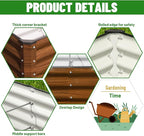 SnugNiture Galvanized Raised Garden Bed 6x3x1FT Outdoor Large Metal Planter Box Steel Kit for Planting Vegetables, Flowers