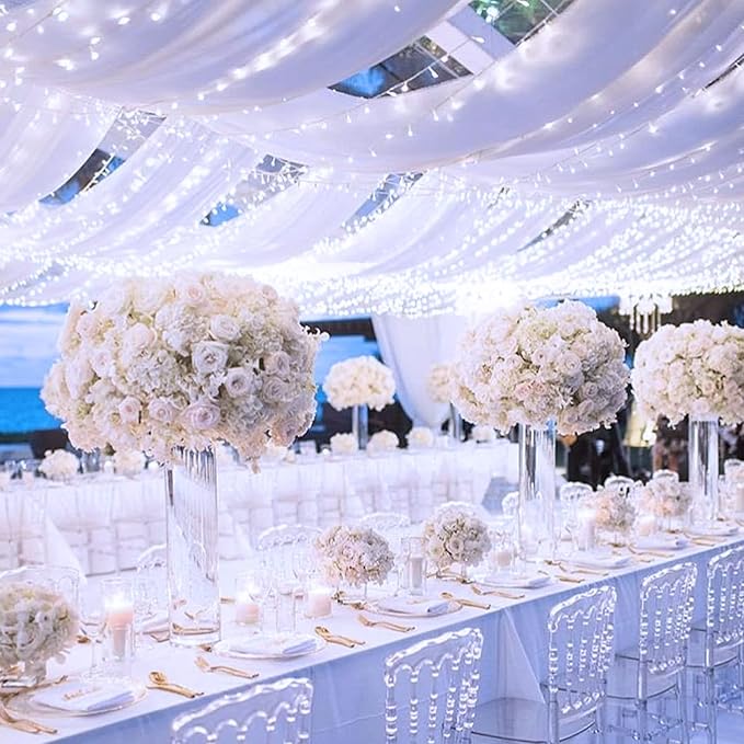 String Lights 168 FT 600 Cool White LED with Remote