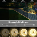 DBFAIRY 50Ft Solar LED Strip Lights Outdoor, Large Capacity Solar Powered Light Strip Auto On/Off with Remote Timer 8 Lighting Modes for Pathway Patio Pool Camping Decor, 2700K Warm White