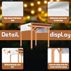 Universal Pergola Replacement Canopy Outdoor Canopy Shade Cover Waterproof Shade Top Cover for Outdoor Patio Porch Backyard(10 x 10 ft,Beige)