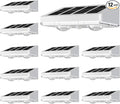 NIORSUN Solar Fence Lights,12 Pack Solars Deck Light,Warm White Color,Outdoor Bulb Waterproof Led IP65,Power Patio Lamp with Lenses for Outside/Backyard/Railing/Yard（White）