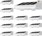 NIORSUN Solar Fence Lights,12 Pack Solars Deck Light,Warm White Color,Outdoor Bulb Waterproof Led IP65,Power Patio Lamp with Lenses for Outside/Backyard/Railing/Yard（White）