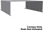 Universal Pergola Replacement Canopy Shade Cover with Breathable HDPE Fabric & Rod Pockets for 10 x 10 FT Pergola, Canopy Size: 192'' L x 106'' W (Light Grey)