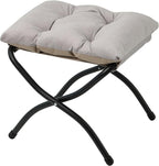 15"(H) Folding Ottoman, Foldable Footrest Stool, Portable Small Foot Stool for Couch, Collapsible Foot Rest Ottoman for Sofa, Accent Padded Ottomans for Home, Living Room, Light Grey