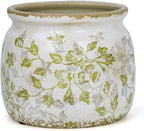 Flower Pot,Vintage Ceramic Pot for Planter with Drainage Holes, 6.29 inch Ice Crack Glazed Indoor Planters Pot for Indoor,Tucan Home Decor,Gardening Gifts (Mid-Century)