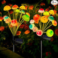 Solar Garden Lights Decorative,2 Pack 24LED Solar Powered Mushroom Lights Outdoor, Gifts for Women Birthday Mothers Day, Mushroom Flower Light Yard Decor Outside Waterproof for Lawn Porch Patio
