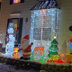 String Lights 500 LED White Outdoor 165ft Memory Timer