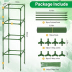 Legigo 4 Pack Square Tomato Cages for Garden- Up to 60 Inch Tomato Plant Support Stakes Cage, Heavy Duty Steel Tomato Trellis Garden Stakes for Raised Garden Bed Climbing Vegetables Cucumbers Flowers