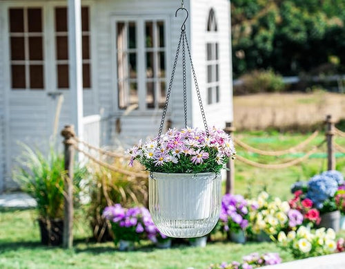 1 Pack Self Watering Hanging Planters Indoor Flower Pots – 8.3in