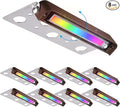 LEONLITE 8-Pack Premium Series RGB 7 Inch 3W LED Retaining Wall Lights Swivel, Color Changing Hardscape Lighting Low Voltage, 12V-24V AC/DC LED Landscape Hardscape Paver Light, Outdoor Step Light, ETL