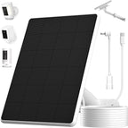 6W Solar Panel for Ring Spotlight Cam Battery & Stick Up Cam Battery, High-Efficiency Solar Charger with 360° Adjustable Retractable Bracket & 10ft Cable