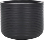 SAFAVIEH Outdoor Collection Nardo Black Cement Ficonstone Planter Pot
