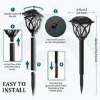 GIGALUMI 8 Pack Solar Lights Outdoor Waterproof, LED Solar Garden Lights, Outdoor Decorations, Garden Decor for Yard, Patio, Landscape, Planter, Walkway (Cold White)
