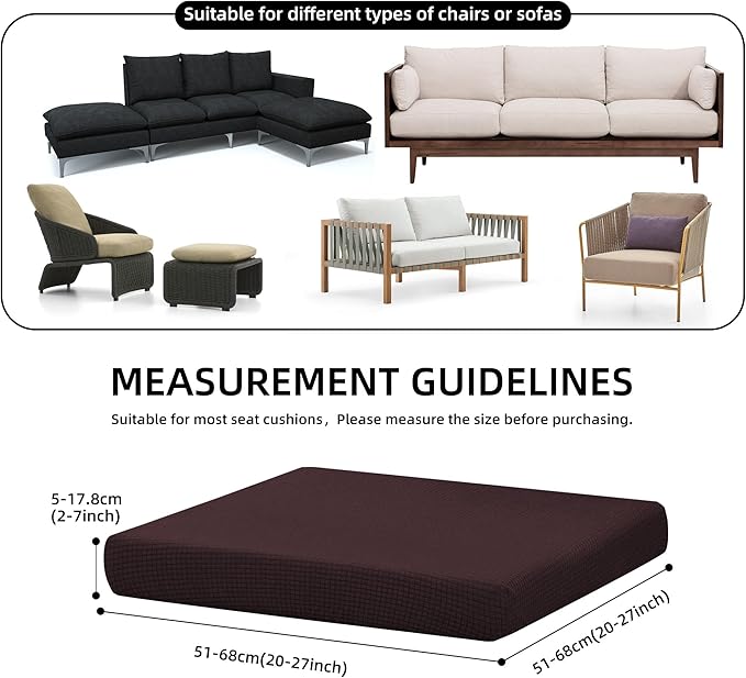 Sofa Covers Stretch Outdoor Cushion Set, 4 to 14 Piece, Anti-Static