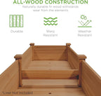Best Choice Products 72x24x30in Raised Garden Bed, Elevated Wood Planter Box Stand for Backyard, Patio, Balcony w/Divider Panel, 6 Legs, 300lb Capacity - Acorn Brown