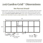 Garden Grid Watering System | Raised Garden Bed Drip Irrigation System – But Better | Pre-Assembled, Waters Every Plant Evenly, 1-Minute Setup | Square Foot Gardening Grid | US-Made (Standard, 2x6)