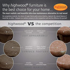 highwood Weatherly Porch Swing, 4 Feet, Black