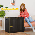 Outdoor Deck Box, 31 Gallon Black Resin with Lockable Lid