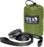 ENO TravelNest Hammock & Straps Combo - Portable Hiking and Camping Hammock with Straps Included - Travel Hammock for Camping, Hiking, Backpacking, a Festival, or The Beach - Moss