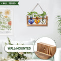 Terrarium Set with Heart Shaped Glass Vases and Wood Stand, 3 Pieces