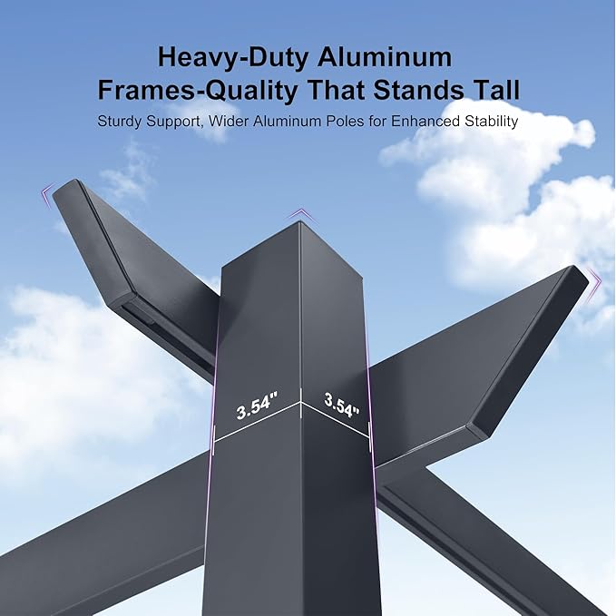 PURPLE LEAF 10' x 13' Aluminum Outdoor Pergola Wind-Resistant Retractable Pergola with Double Sun Shade Canopy Heavy-Duty Metal Pergola for Patios Backyard Deck Garden, White