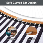 SUNCREAT Hammocks for Outside Hanging Tree Hammock for Outdoor, Large Replacement Hammock for Stand, Black Stripes