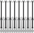 8Pack String Light Poles,5 Ft Light Poles for Outside String Lights,Outdoor Lights Pole with Fork,Metal Poles Stand for Patio Deck Backyard