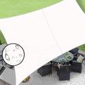 LOVE STORY Rectangle 6'x7' Waterproof Sun Shade Sail Canopy UV Block for Outdoor Patio Backyard Carport,White(We Make Custom Size)