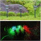 EXCMARK 10 Pack Color Changing Solar Lights Outdoor Decorative for Garden Pathway Walkway, Solar Outdoor Decorations for Patio Garden Christmas.