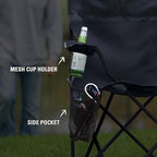 Coleman Portable Camping Chair with 4-Can Cooler, Cushioned Seat & Back with Side Pockets & Cup Holder, Carry Bag Included, Great for Camping, Tailgating, Firepits, Patio, & More