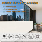 LOVE STORY Balcony Privacy Screen, 3'x16' Deck Shield Screen Fence Cover,UV Protection and Weather-Resistant,3 FT Height for Deck, Patio, Backyard, Outdoor Pool, Porch, Railing, White