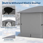 13x13FT 6-Sided Pop Up Gazebo Tent，One-Push Setup Canopy Tent with Removable Canopy Top & Wind Cloths, Outdoor shelter for Camping, Backyard Parties, Outdoor Events - Grey