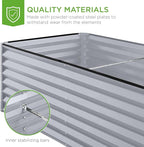 Best Choice Products 6x3x2ft Outdoor Metal Raised Garden Bed, Deep Root Box Planter for Vegetables, Flowers, Herbs, 269 Gallon Capacity, 100% Non Toxic Materials - Moonlight Gray